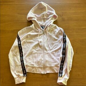 Juicy Couture x Brunette the Label Light Pink cropped hoodie